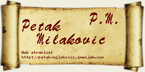 Petak Milaković vizit kartica